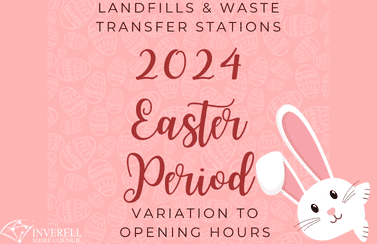 Variation To Opening Hours - Easter 2024
