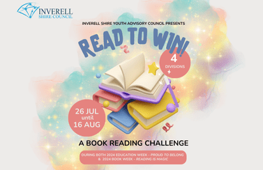 Inverell Shire Council’s Youth Advisory Council is delivering a reading challenge to celebrate Education Week and Book Week.